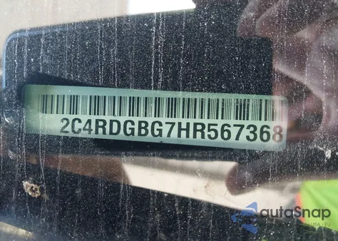 2017 Dodge Grand Caravan Se z USA, uszkodzony, nr VIN 2C4RDGBG7HR567368